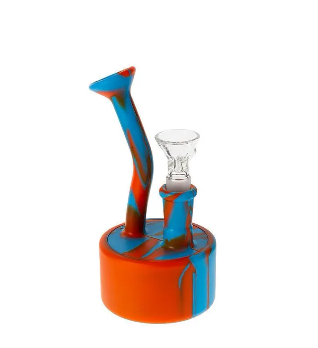 Mini Silicone Bubbler Smoking Water Pipe Unbreakable