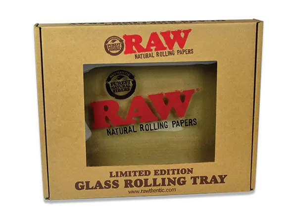 RAW Glass Rolling Tray RAW Glass Rolling Tray