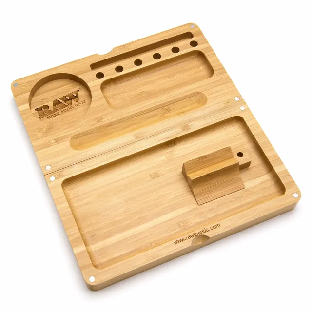 RAW Back Flip Bamboo Rolling Tray