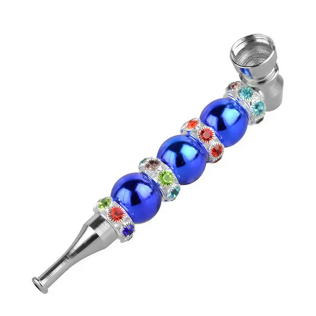 Glitzy Jeweled Metal Pipe