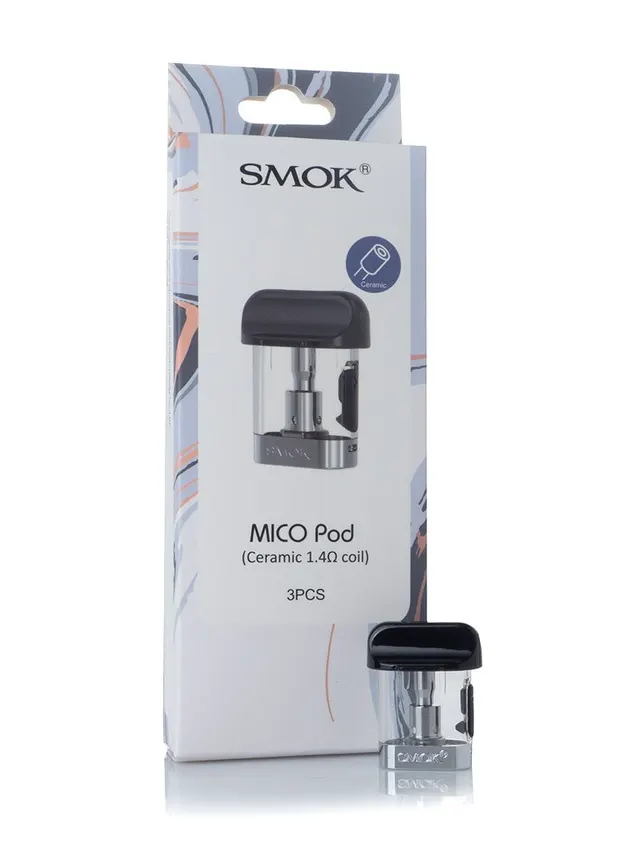 Smok MICO Replacement Pod Cartridges | Smok | 3 Pack (Ceramic 1.4Ohm)