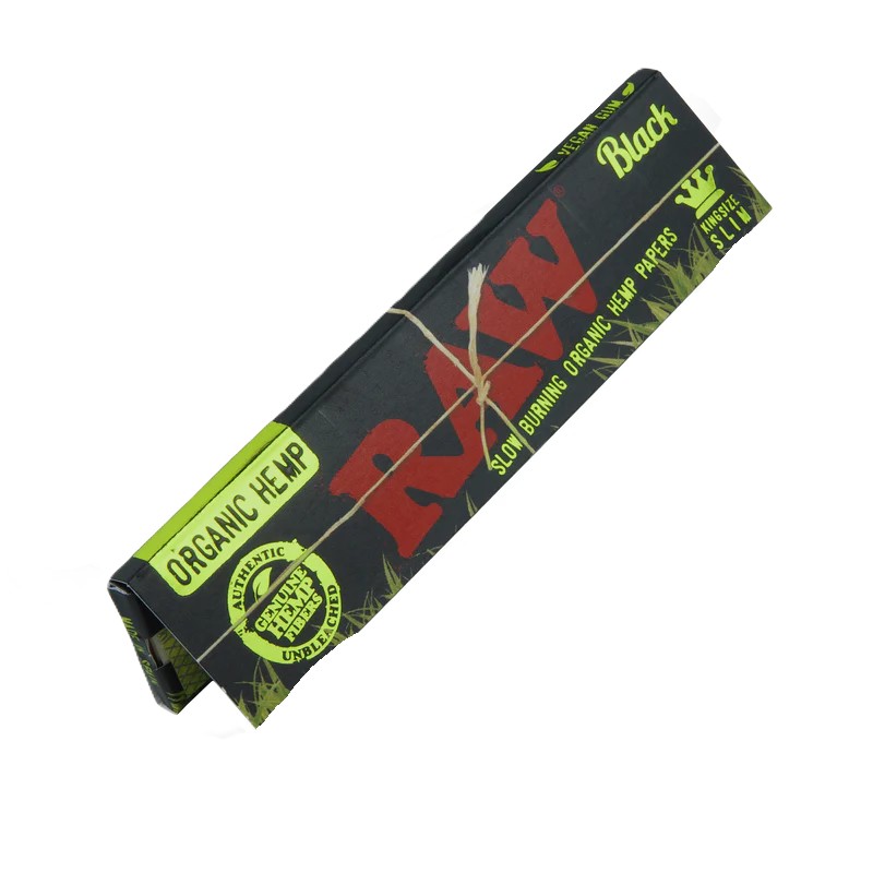 RAW Black King Size Slim Organic Hemp Rolling Papers