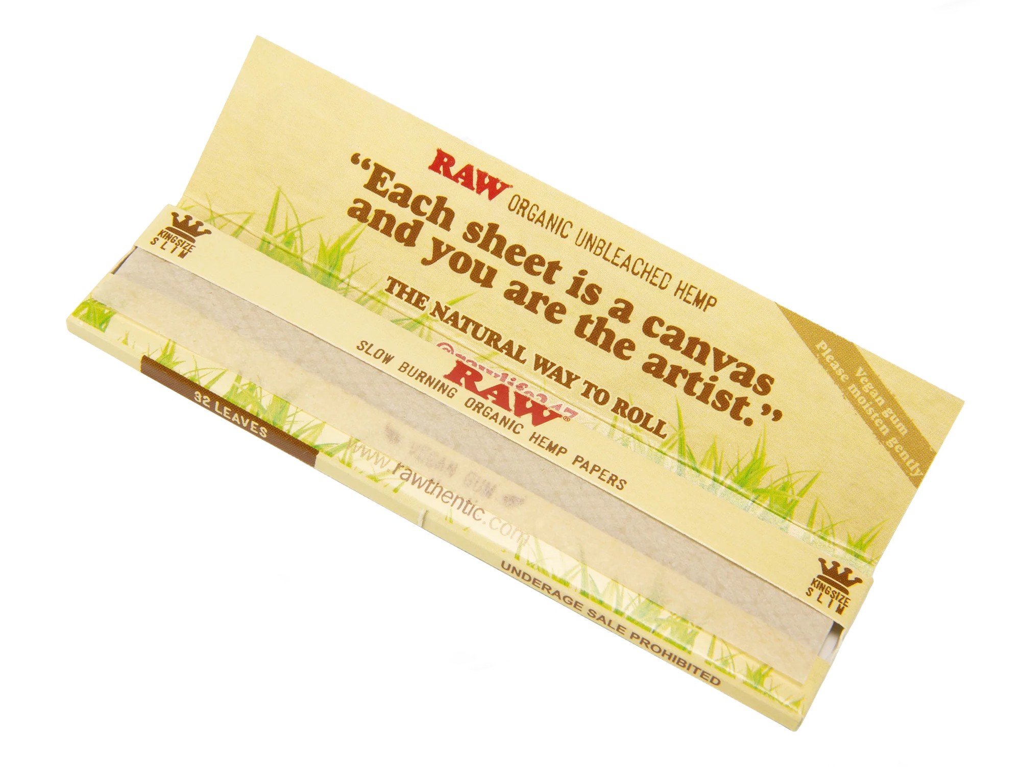 RAW Organic King Size Slim Rolling Papers