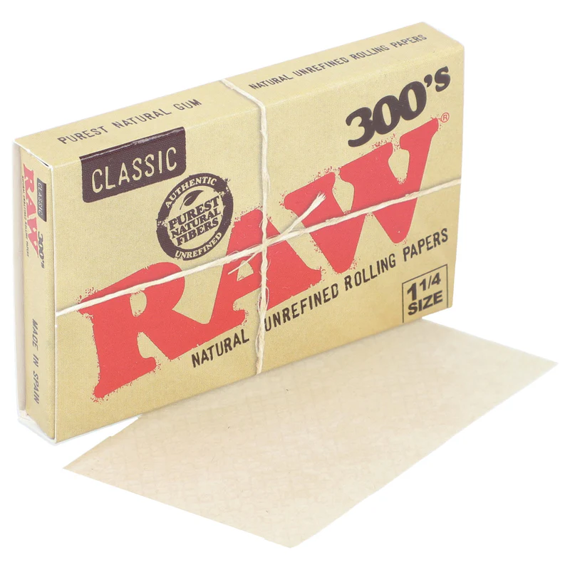 RAW Classic Creaseless 1 1/4 Rolling Papers 300