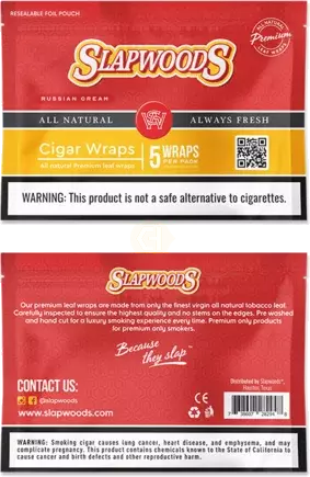 SLAPWOODS Premium Cigar Wraps Russian Cream 50ct