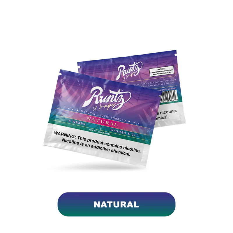 Runtz Wraps Natural Tobacco Leaf 6 Pack