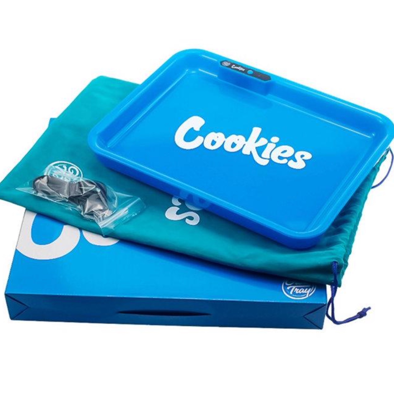 Cookies LED Rolling Glow Light Up Tray Rechargeable USB-C Newest Version BlUE