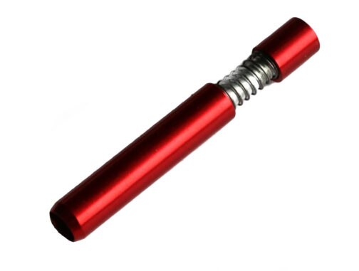 2pcs 83mm Aluminum Alloy One Hitter Pipe With Self Cleaning