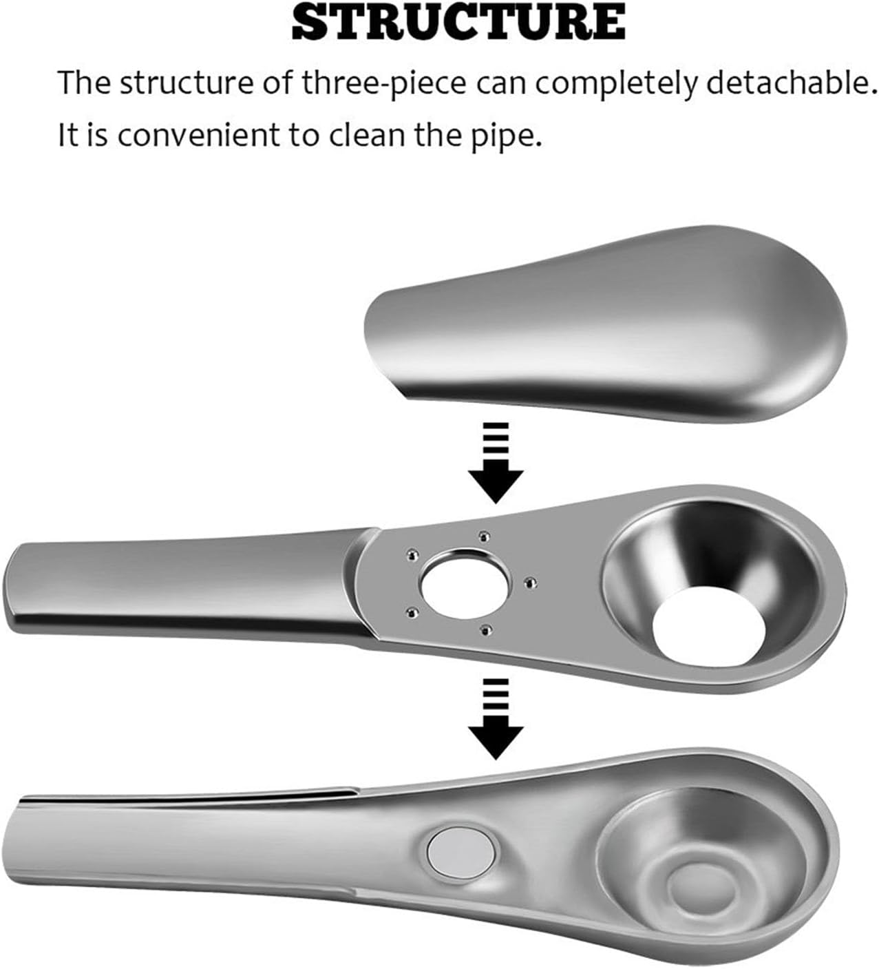 zinc alloy magnetic smoking pipes